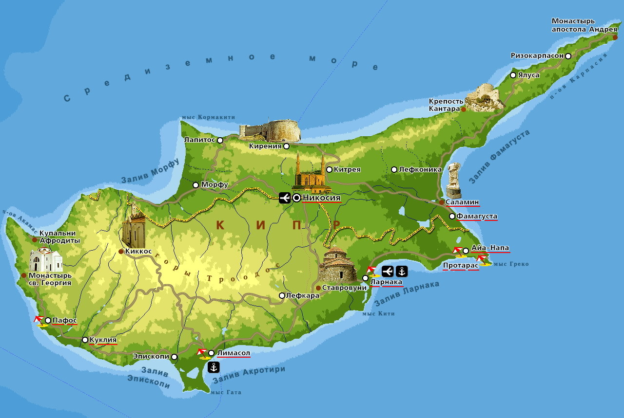 Карта Кипра 2